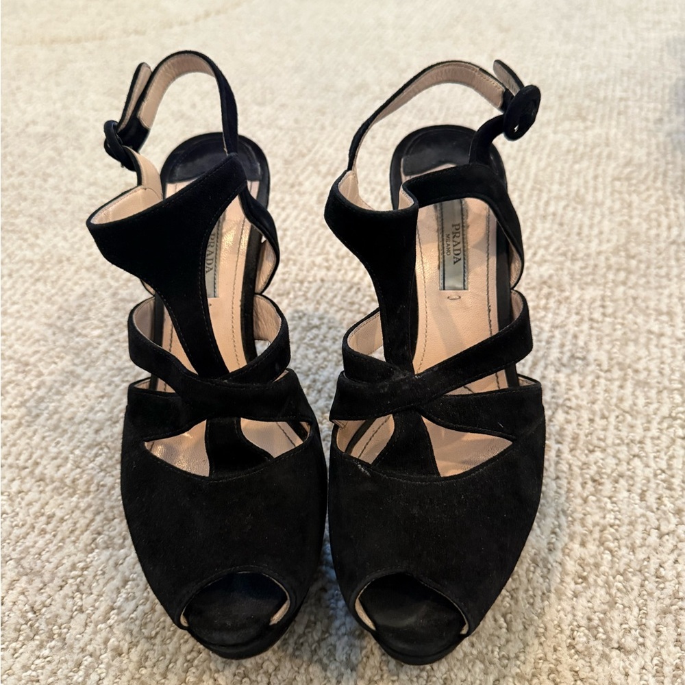 Prada Women's Black Platform Heels